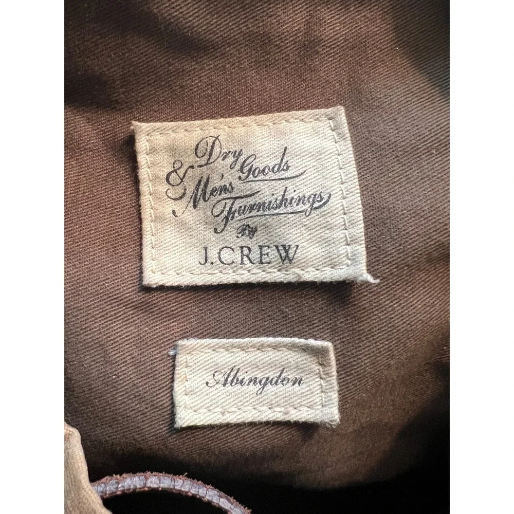 J. Crew Dry Goods Abingdon Waxed Canvas Leather Straps Rucksack Adventure Bag